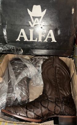 Alfa western wear Pirarucu chocolate brown boots