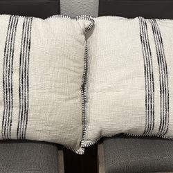 Set of 2  Square Accent Throw Pillows 23 X23”
