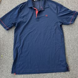 Travis Mathews Blue golf polo - size Large 