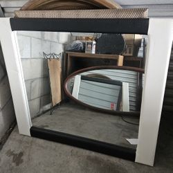 Beautiful Black And White Leather Mirror From Malaysia Large Framed Mirror