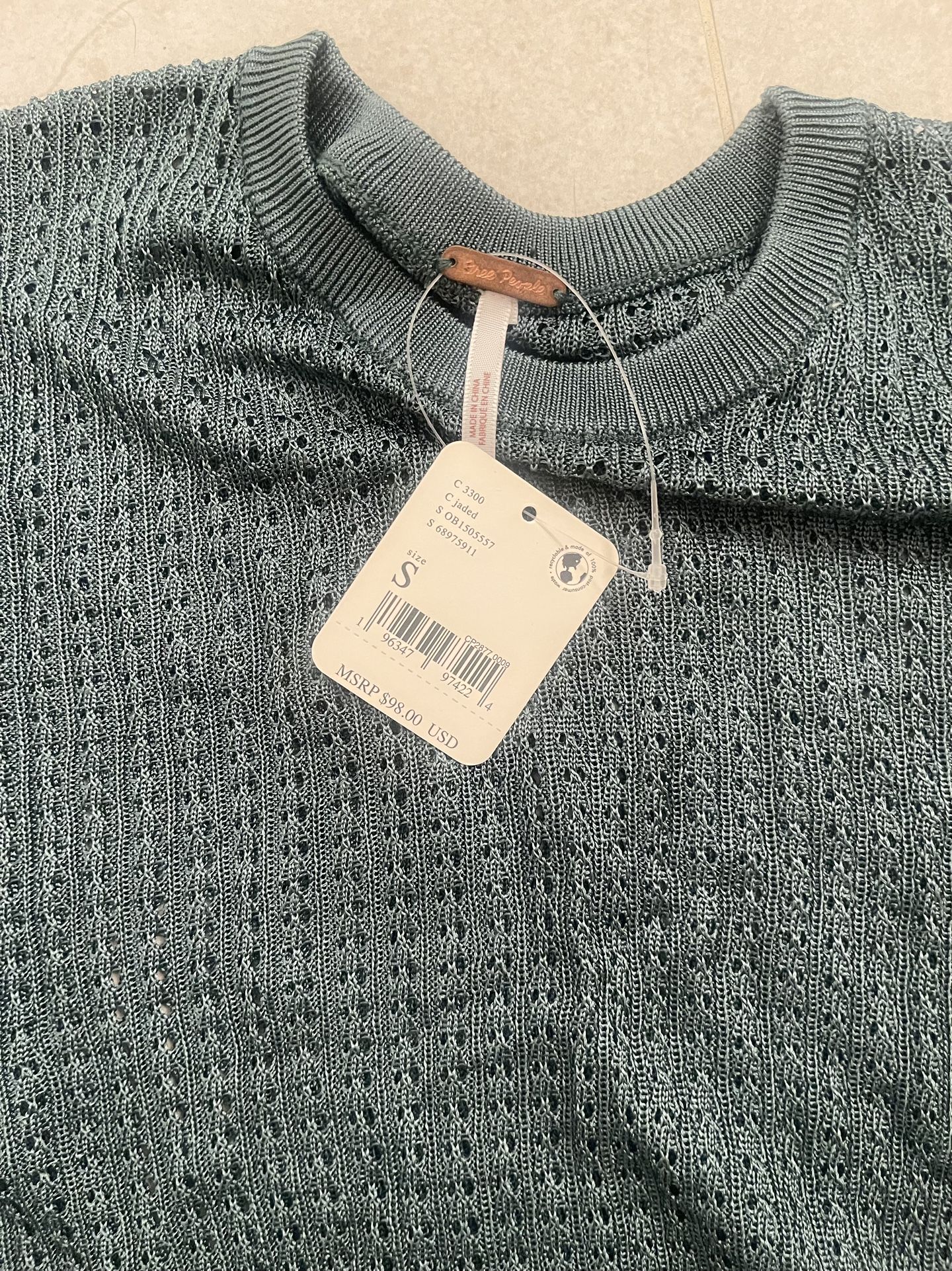 Free People Green Top
