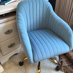 New Blue Velvet Task Chair