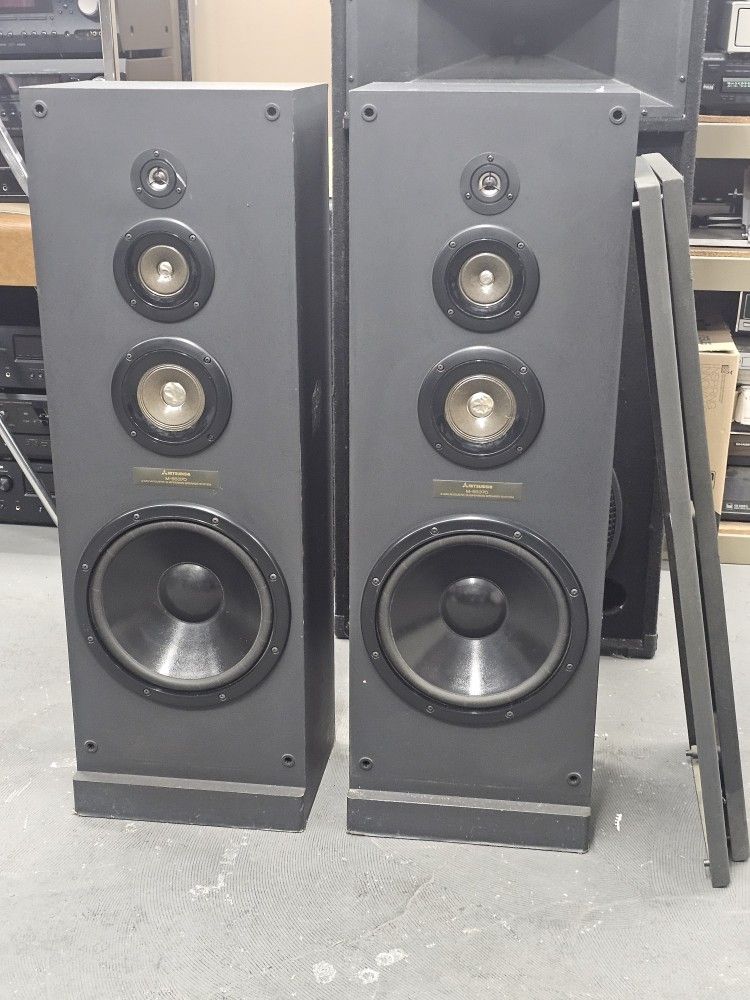 Mitsubishi M-S5370 4 Way Acoustic Suspension Tower Speaker System