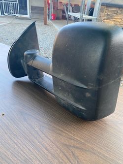 Black Truck Tow Mirror, driver side