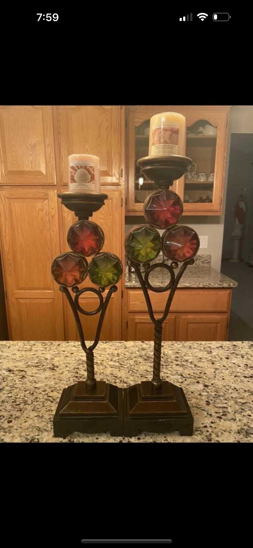 Gorgeous set of two candle holders