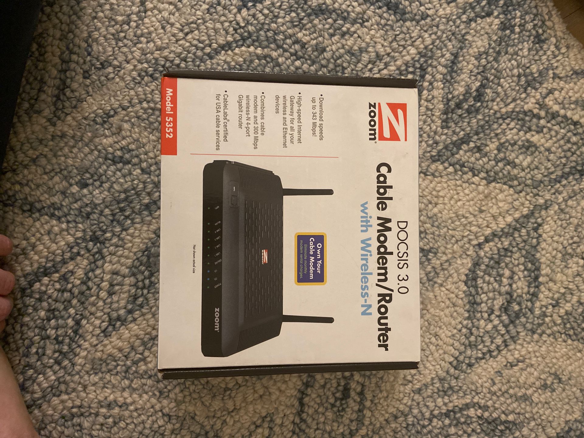 Zoom cable modem / router