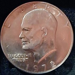 1972 Eisenhower Silver Dollar Rare Error Coin