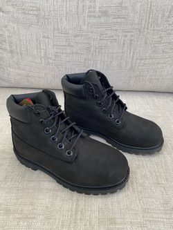 Timberland 6in Premium Black Nubuck Toddler Boot