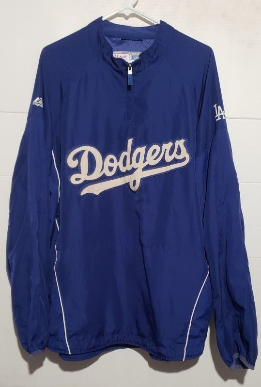 Majestic Los Angeles Dodgers Warmup Jacket cool base pullover mens size XXL