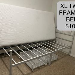 XL TWIN MEMORY FOAM w/ METAL FRAME ** PICK UP ONLY!!!***