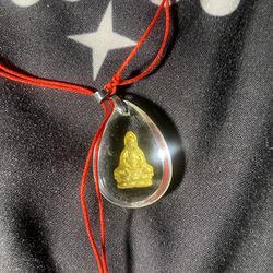 Crystal 24k Gold Lucky Buddha Pendant 