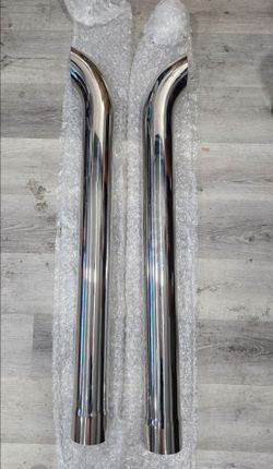 Curved Trailer stack pipes 4"×45"