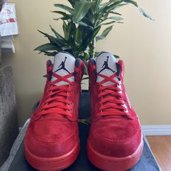 Nike Air Jordan 5 retro “ Re Dye Red Suede “ Sz 10.5