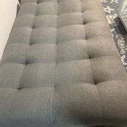 Grey Tufted Futon 