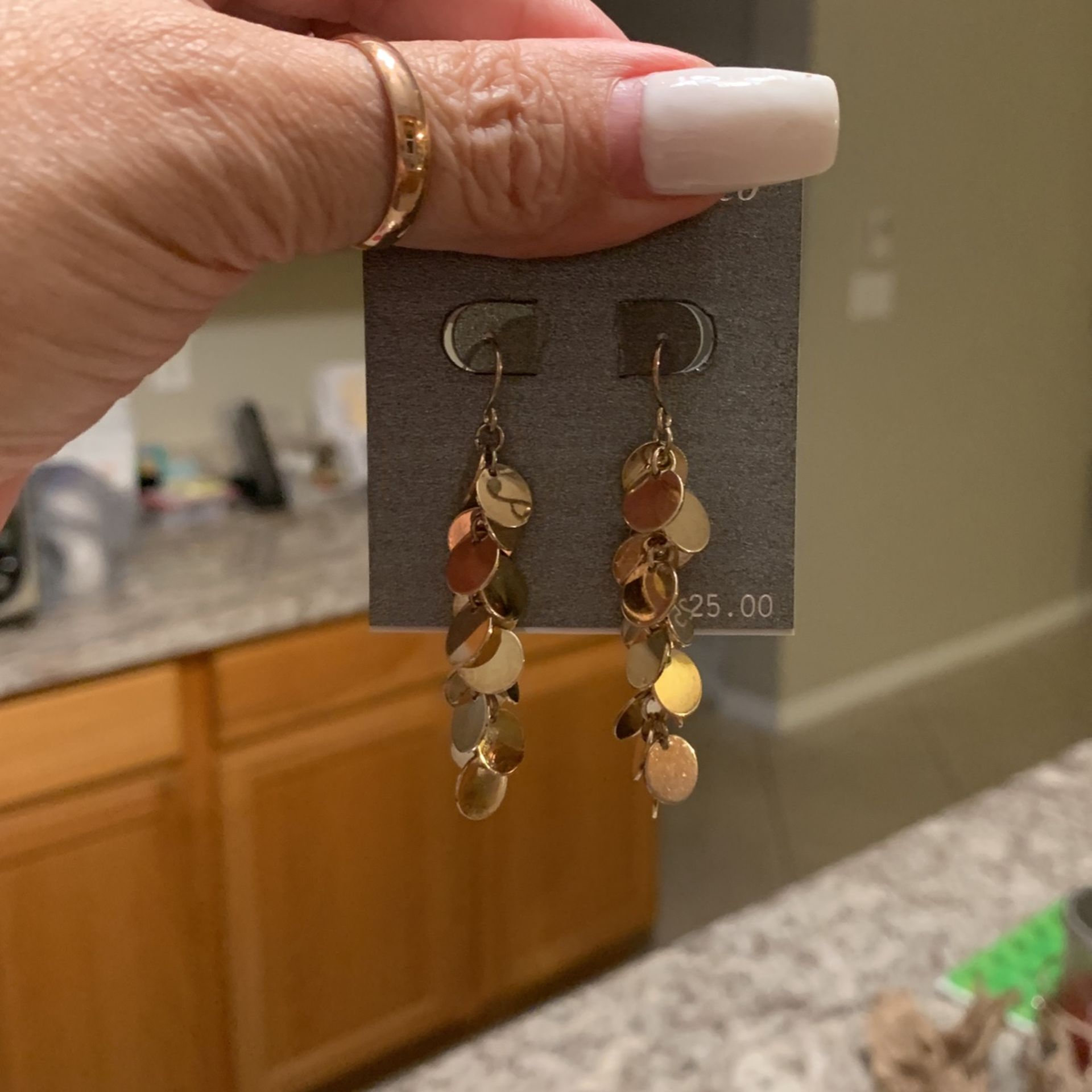 Sterling silver dangling earrings