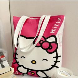 Hello Kitty Pink And White Tote Bag