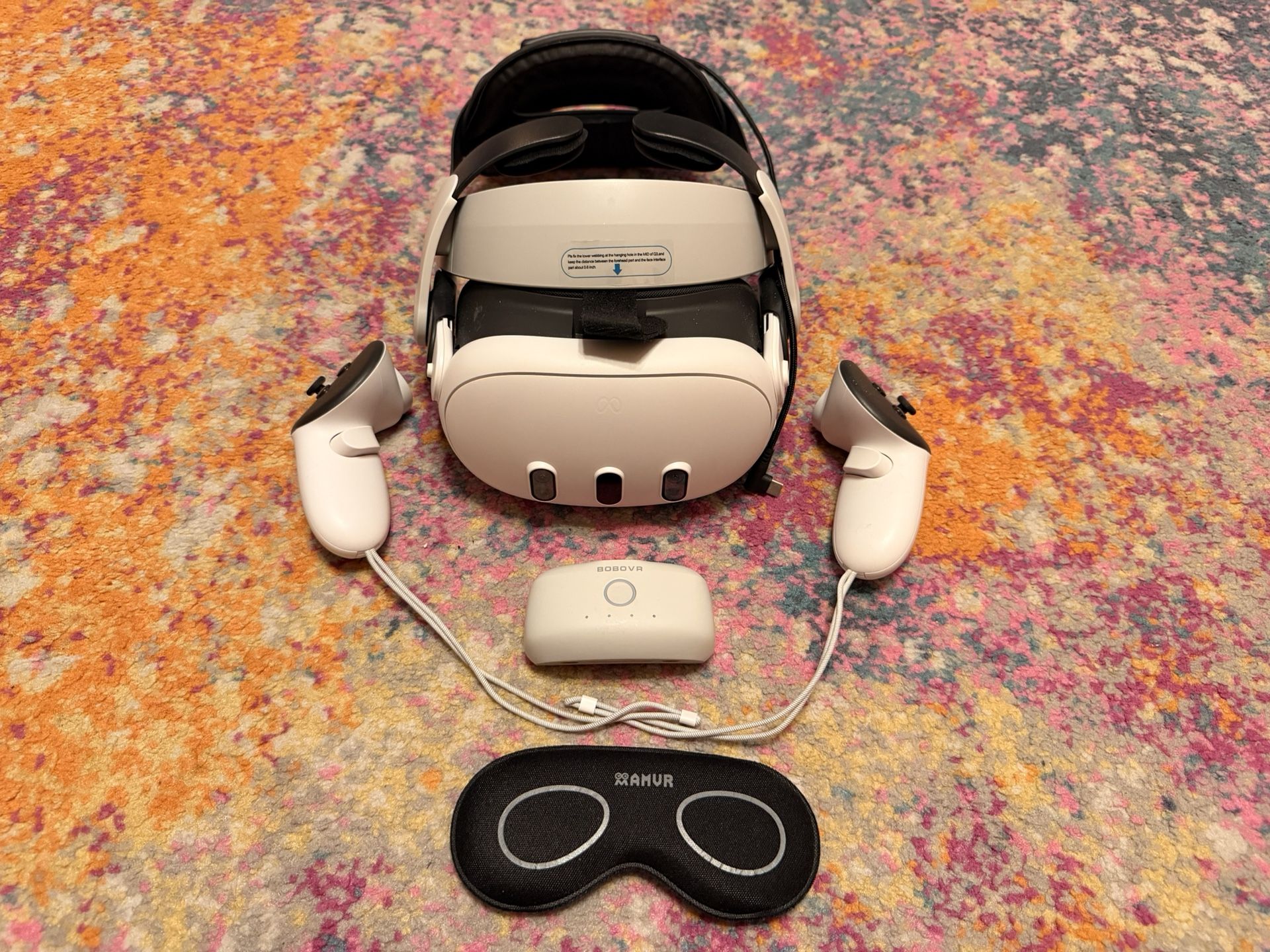 Meta Quest 3 – 512GB VR Headset + BOBOVR Headset & Extra Battery 