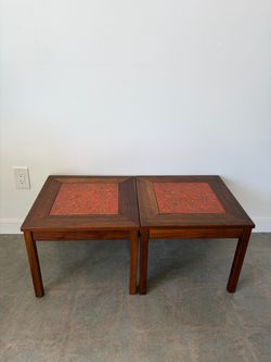 Vintage Brown Saltman 2 side tables