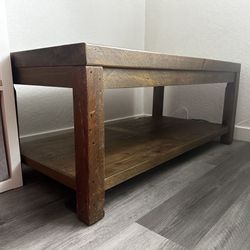 Solid Wood Rustic Handsome Coffee Table