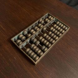 OLD VINTAGE METAL MINI ABACUS CALENDAR CALCULATOR COUNTING MACHINE COLLECTABLE