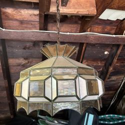 Vintage Ceiling Light, Stainglass