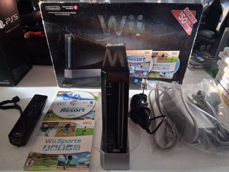 Wii with original box and 2 games