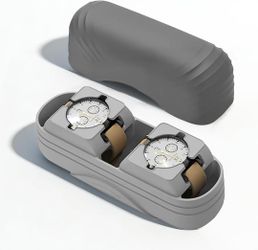 Men's 2-Slot Silicone Watch Travel Case