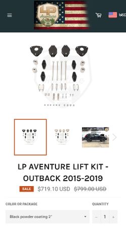 LP Adventure Lift Kit Outback 2015-2019