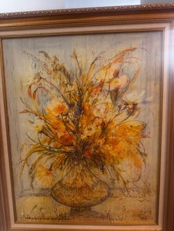 Edna Hibel “Palace Bouquet” Artist Proof –Framed Floral Still Life Painting