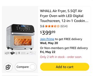 5QT Air Fryer Oven with LED Digital Touchscreen