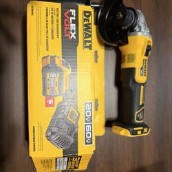 Dewalt grinder XR plus Flex Vol 6Ah pack