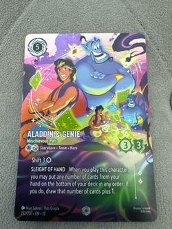 Aladdin & genie attack of the vine enchanted Lorcana Disney