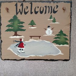 Winter Welcome Sign 
