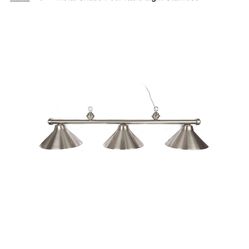 Metal Shade Pool Table Light Stainless