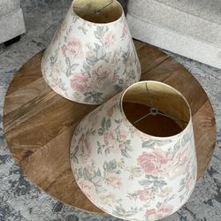 Large Vintage Floral Lamp Shades 