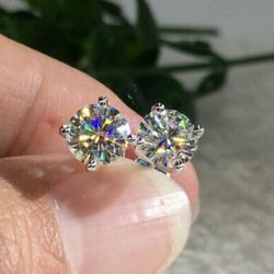  Moissanite Screwback Earrings