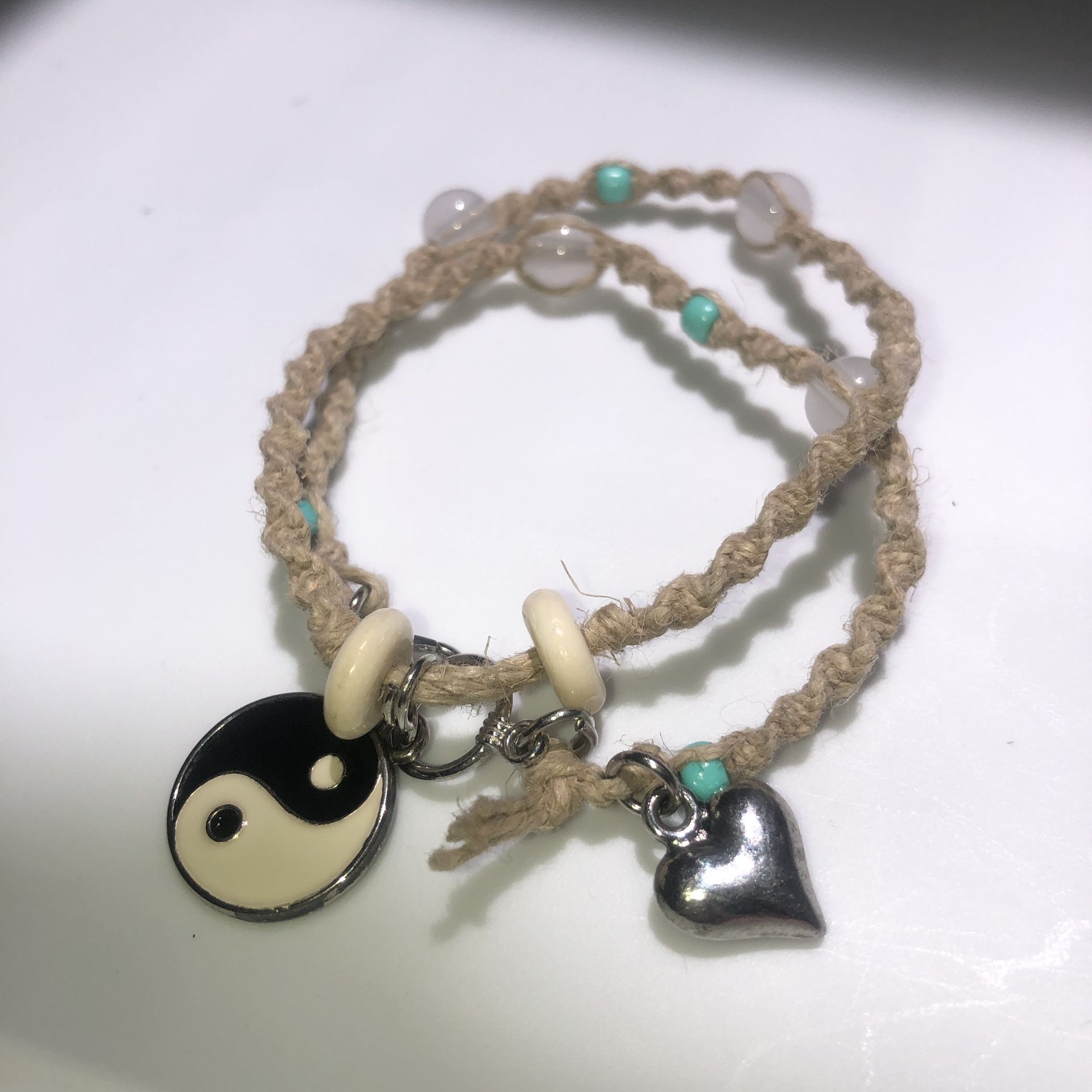 Peace & Love Rope Bracelet