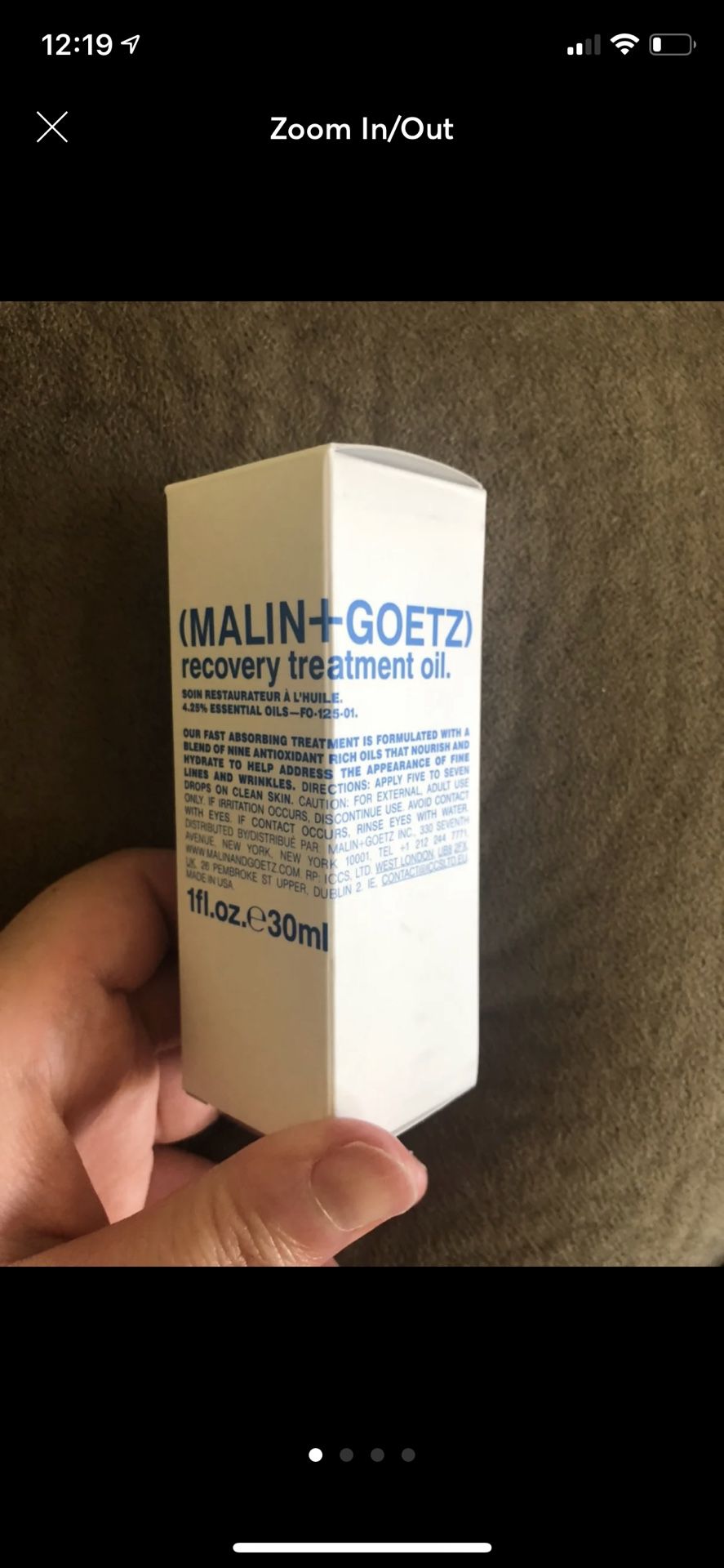 Malik Goetz Recovery treatment oil