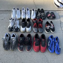 Nike Sneaker Shoe Lot of 12 Pairs - Jordan, Adidas, Air Max, Air Force 1, Etc