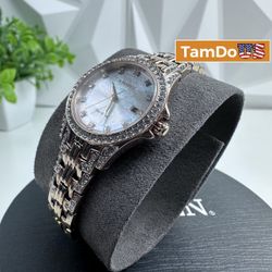 Citizen EW122853D Silhouette Eco-Drive Crystal Watch 28mm, Rose Gold Tone