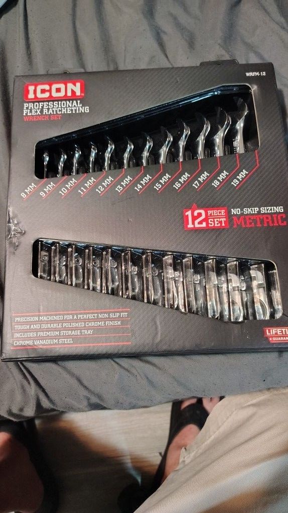 Icon Professional Flex Ratcheting Wrench Set (Metric)