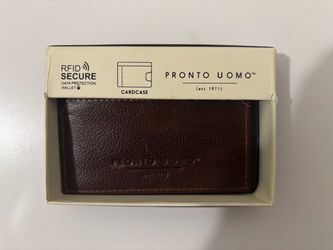 Pronto Uomo RFID Leather Card Case Wallet