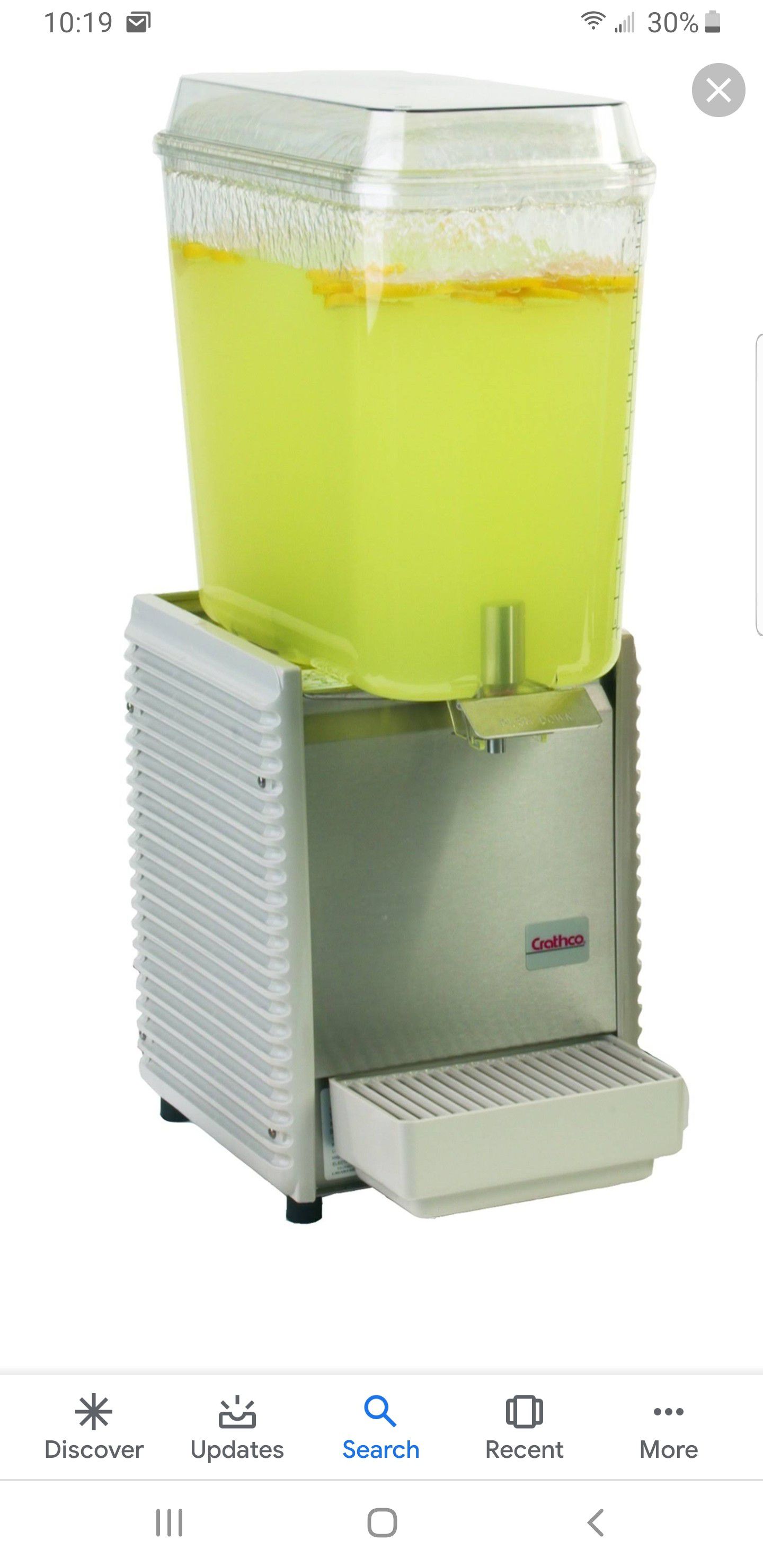 Crathco beverage fountain and chiller