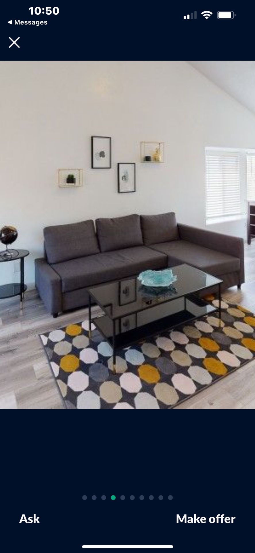 Gray Sleeper Sectional W/ Storage!