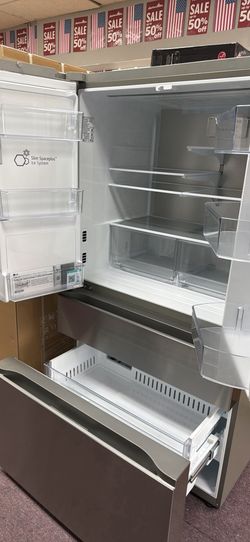 LG 26 cu. ft. SMART Counter Depth MAX French Door Refrigerator with Full Convert Drawer in PrintProof Stainless
