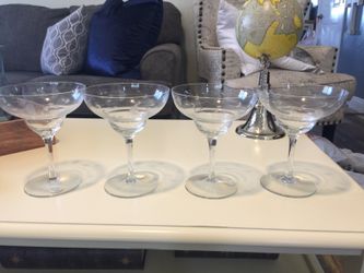 Princess House set of 4 margarita glasses