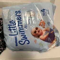 Open Package 14 Left Baby Toddler Swim Diapers 