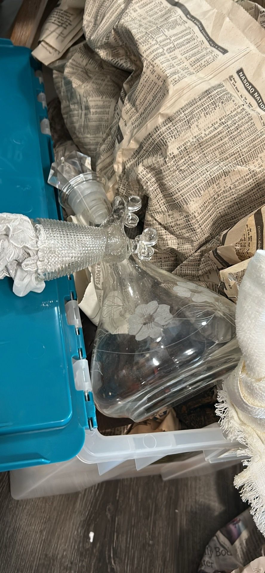 Antique glassware and charcuterie board