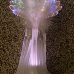 Angel with fiber optic lights -Avon