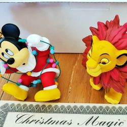 Disney Christmas Magic Holiday Ornament Mickey Mouse Simba Grolier Collectibles